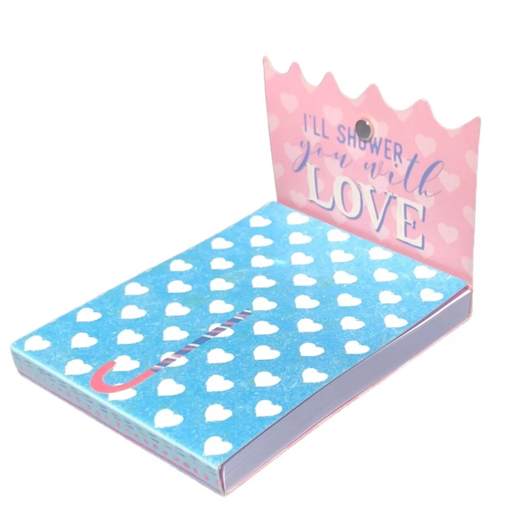Punch Studio Embellished Mini Notepad ~ Shower of Love (71302)